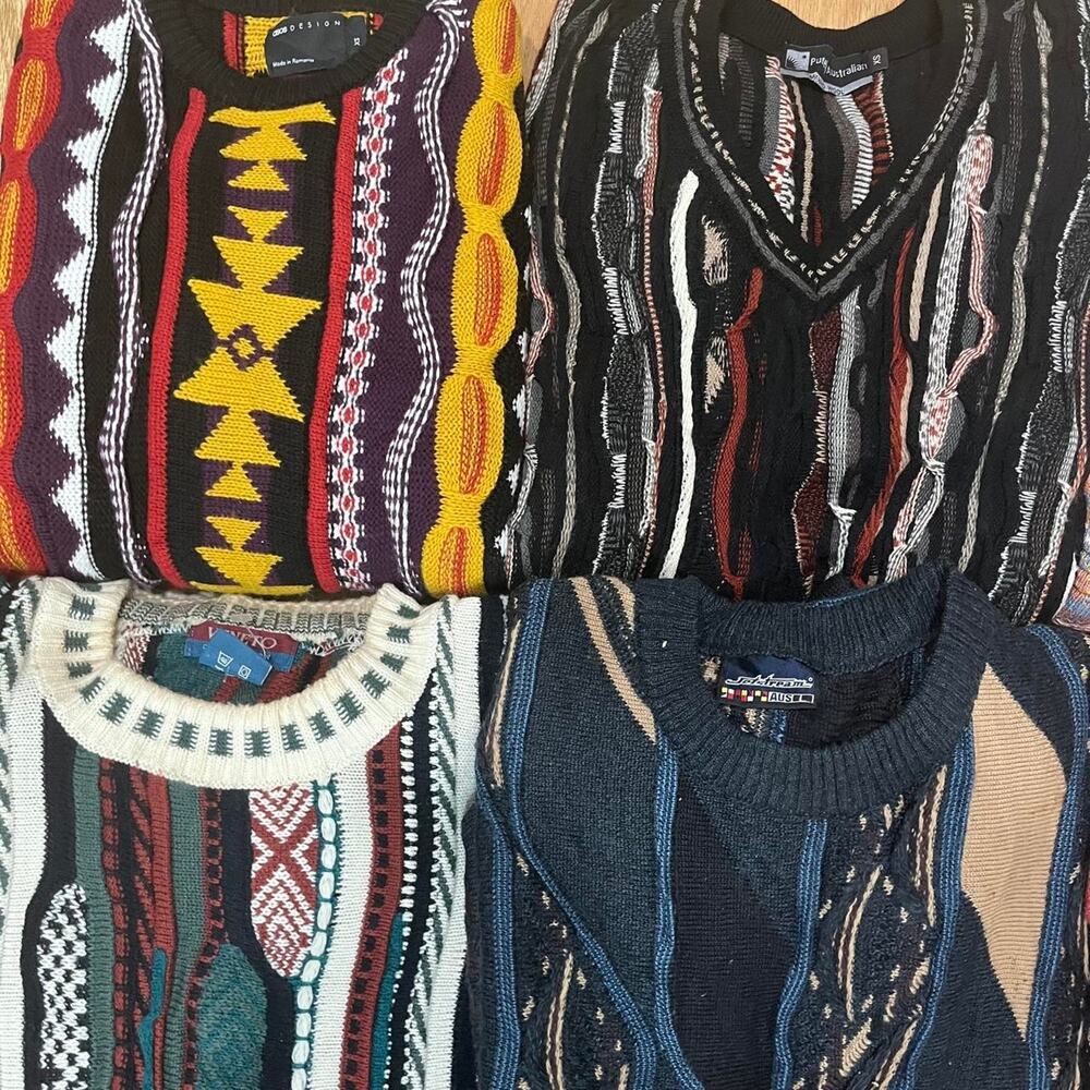 Lot of 9 Coogi Style Sweaters Bulk Wholesale Mixed Sizes Vintage Reseller Bundle - Picture 5 of 7